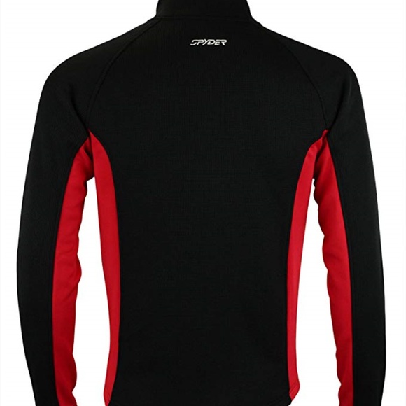 🆕 Spyder Men's Constant Full Zip Black & Red Sweater Jacket - Picture 3 of 9